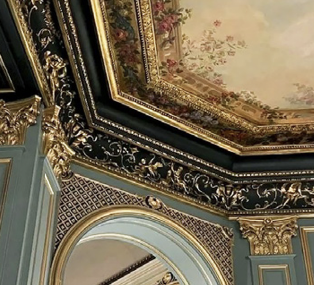 Ceiling, Molding, Classic, Classical, Arches, Geometric Motifs, Floral Motifs, Gold Leaf